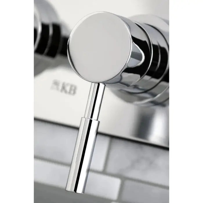 Kingston Brass Concord KS8115DL Single-Handle 2-Hole Wall Bathroom Faucet Polished Chrome Metal Lever Handler