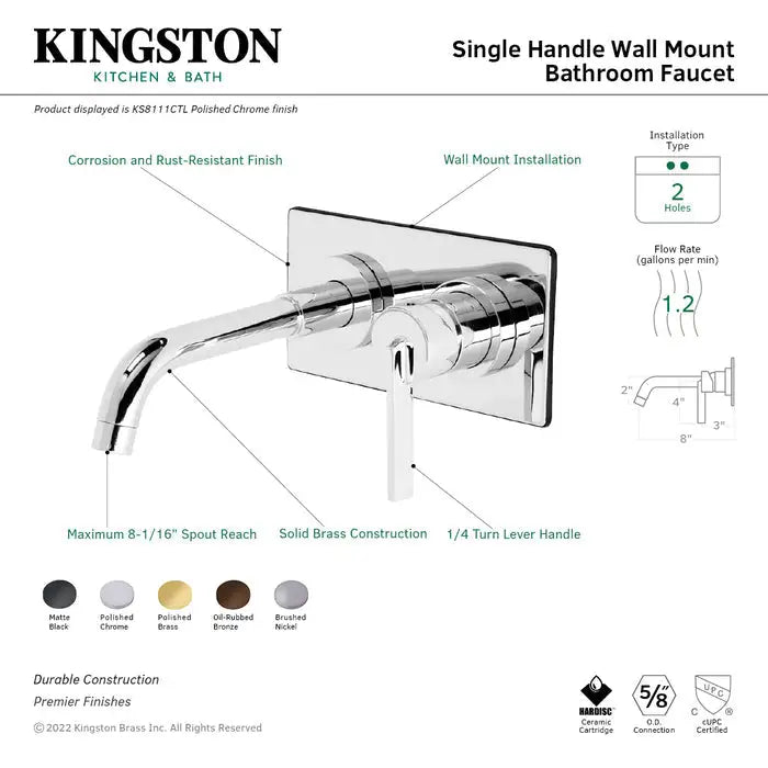 Kingston Brass Continental KS8110CTL Single-Handle 2-Hole