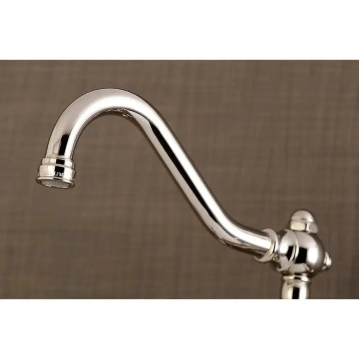 Kingston Brass Essex KS3241BEX Two-Handle 2-Hole Wall Mount Bathroom Faucet  Polished Nickel
