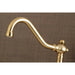 Kingston Brass Essex KS3241BEX Two-Handle 2-Hole Wall Mount Bathroom Faucet  Brushed Brass