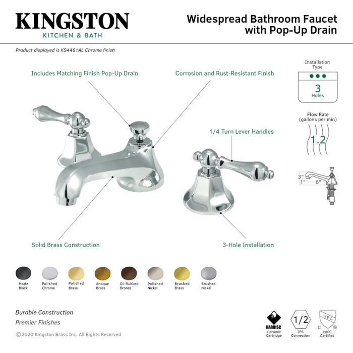 Kingston Brass KS446XAL-P Metropolitan Two-handle 3-hole