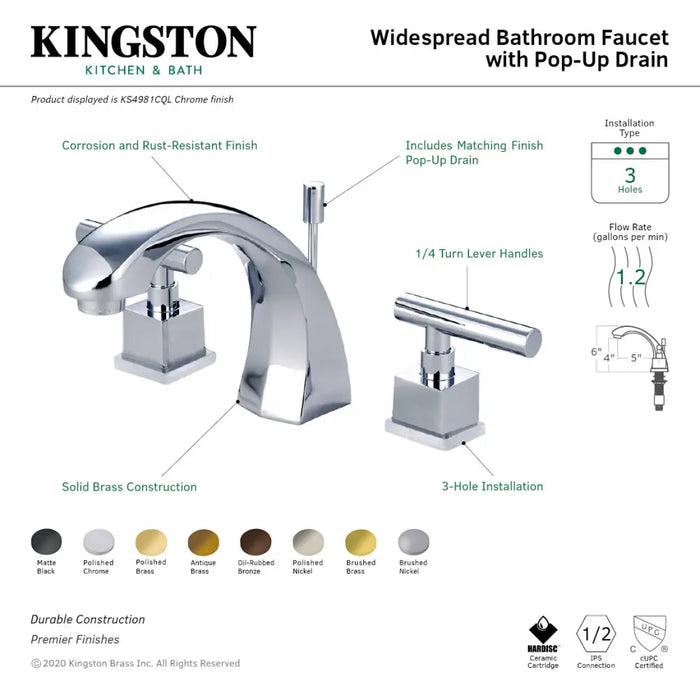Kingston Brass Ks498xcql-p Claremont Two-handle 3-hole Deck