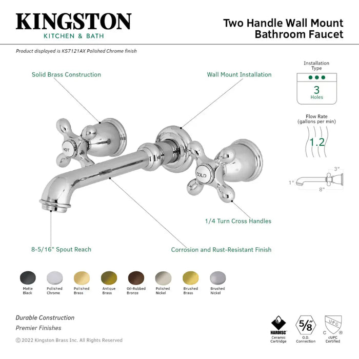 Kingston Brass Ks712xax-p English Country Two-handle 2-hole