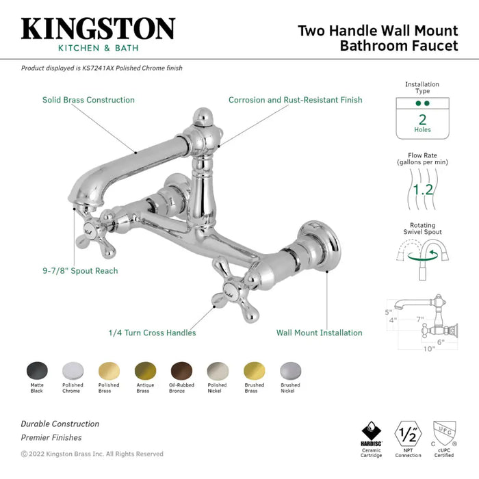 Kingston Brass Ks724xax-p English Country Two-handle 2-hole