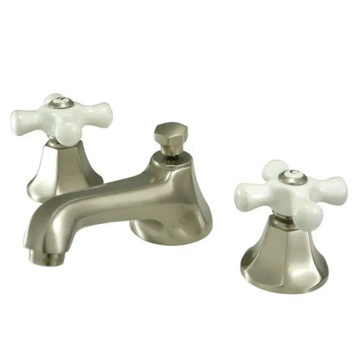 Kingston Brass Metropolitan KS4468PX Two-Handle 3-Hole Deck Widespread Bathroom Faucet Polished Nickel