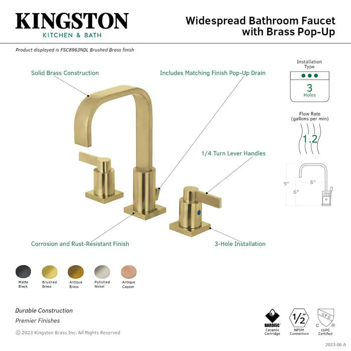 Kingston Brass NuvoFusion FSC8969NDL Two-Handle 3-Hole Deck