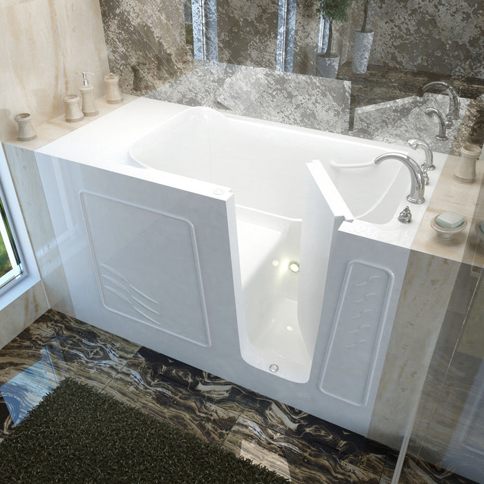 MediTub 3060WIRWS Walk-In 30 x 60 Right Drain White Soaking Bathtub
