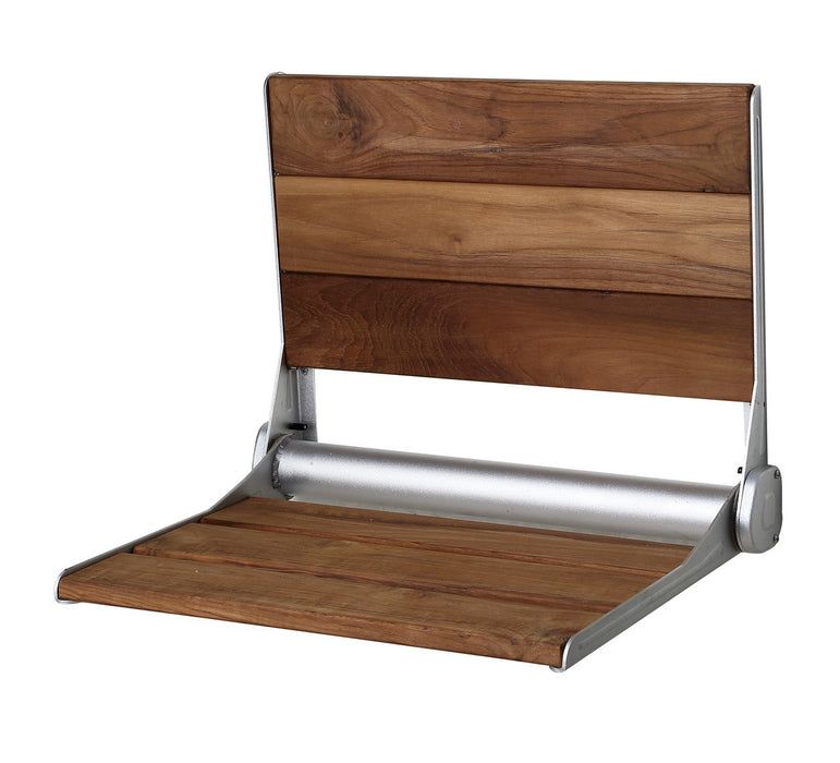 Anzzi AC-AZ203 Saxon 15 Inch Teak Wall Mounted Shower Seat