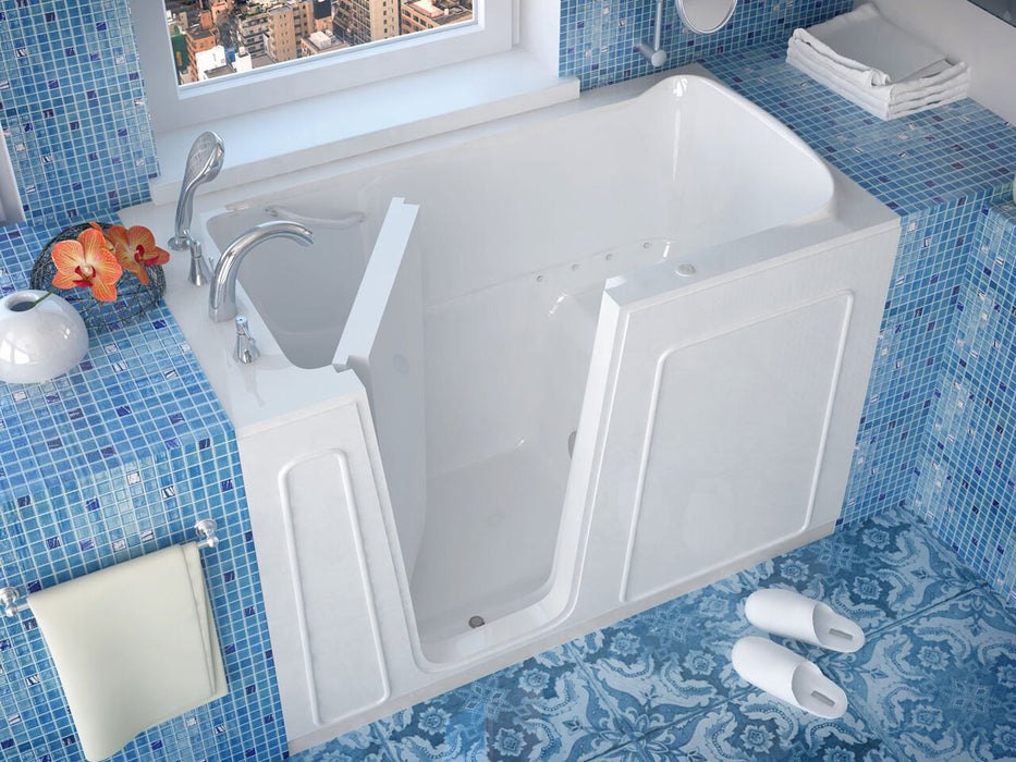 MediTub 3260LWA Walk-In 32 x 60 Left Drain White Air Jetted Bathtub