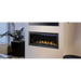 Majestic 32 Inch Jade Linear Contemporary Direct Vent Natural Gas Fireplace with IntelliFire Touch Ignition System Side View