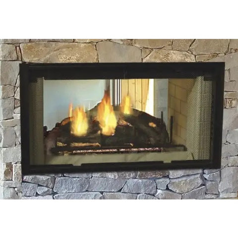 Majestic 42" Designer See-Thru Radiant Wood Burning Fireplace