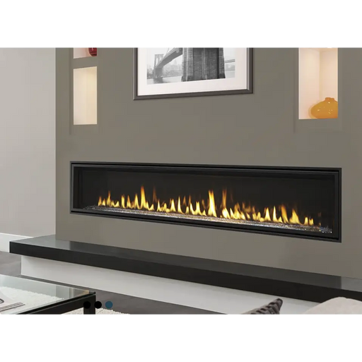 Majestic 60 Inch Echelon II Linear Single View Contemporary Direct Vent Natural Gas Fireplace with IntelliFire Touch Ignition System Single View