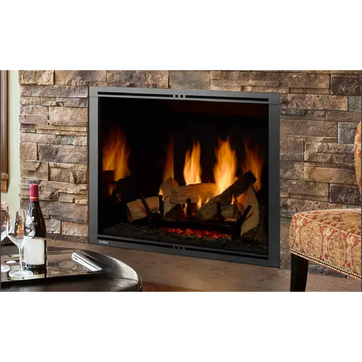 Majestic Marquis II 42 Inch Traditional Direct Vent Natural Gas Fireplace with IntelliFire Touch Ignition System Side View