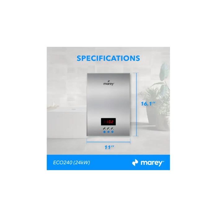 Marey Tankless Electric Water Heater Specifications