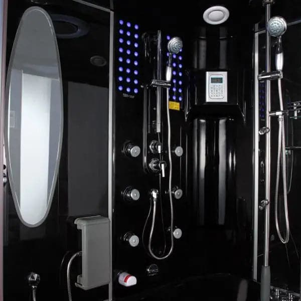 Black Siena Steam Shower - Right Position - Bathroom