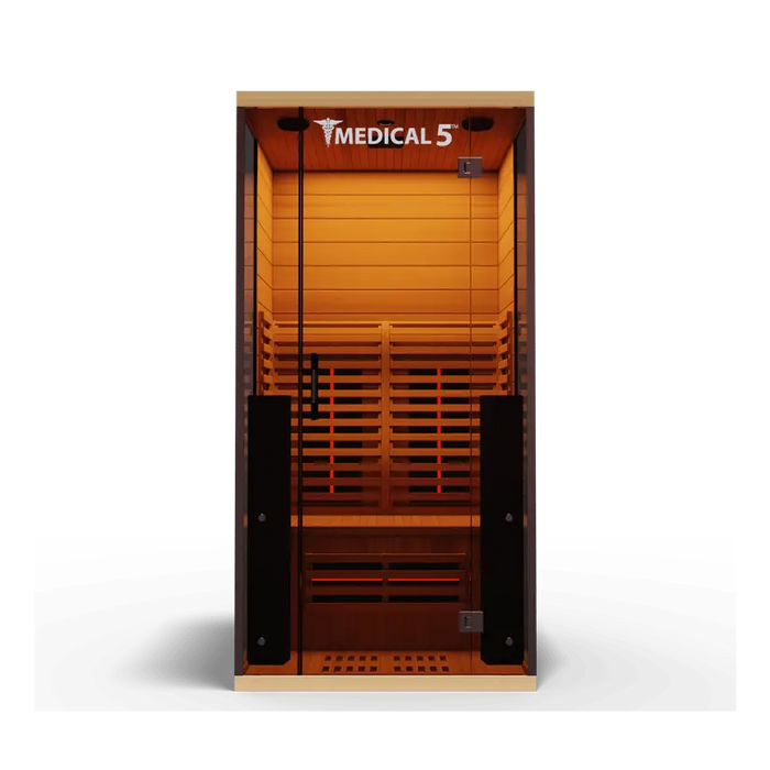 Medical Sauna 5 Ultra Redlight Full Spectrum Sauna Front View