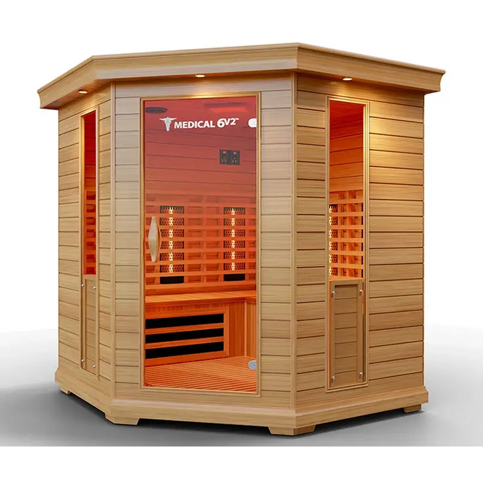 Medical Sauna 6 Plus Version 2.0 Infrared Sauna Full Side View