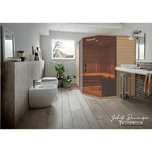 Medical Sauna 9 Plus Hybrid Indoor Sauna Bathroom 