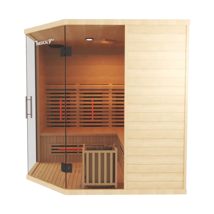 Medical Sauna 9 Plus Hybrid Indoor Sauna Left View