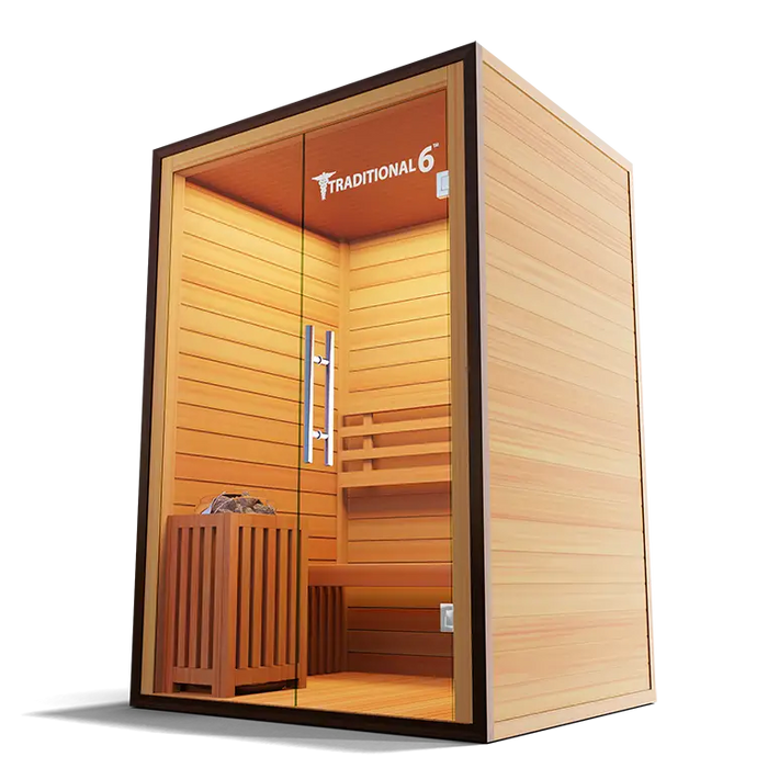 Medical Sauna Traditional 6 Steam Sauna Lower Angle Left View