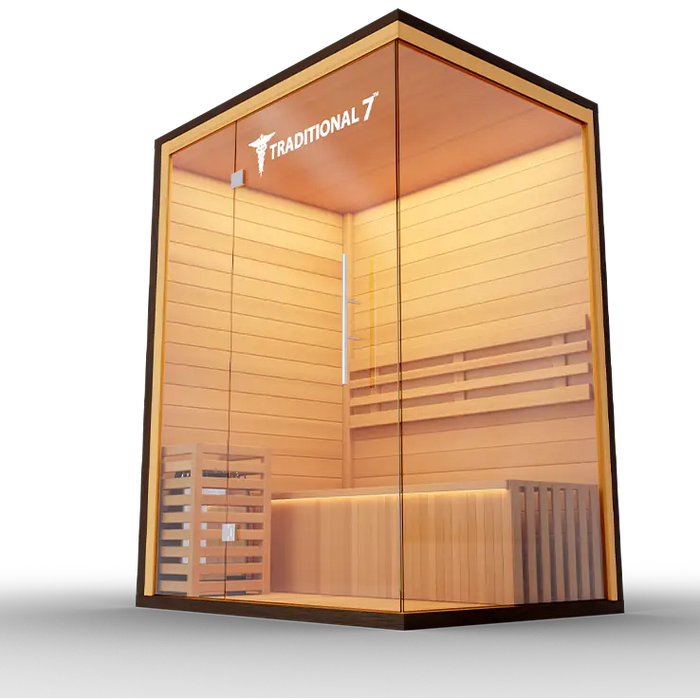 Medical Sauna Traditional 7 Steam Sauna Lower Angle View