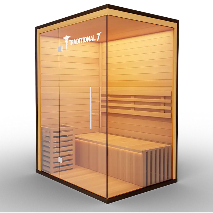 Medical Sauna Traditional 7 Steam Sauna Whole Side View