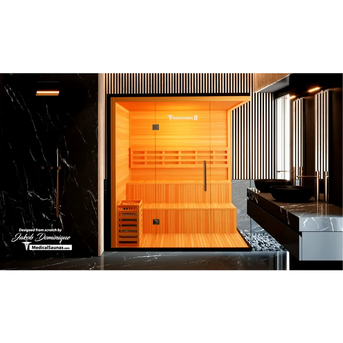 Medical Sauna Traditional 8 Plus Steam Sauna Bathroom