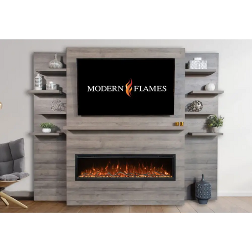 DRIFTWOOD GREY COLOR - ALLWOOD FIREPLACE WALL SYSTEM (10’W x