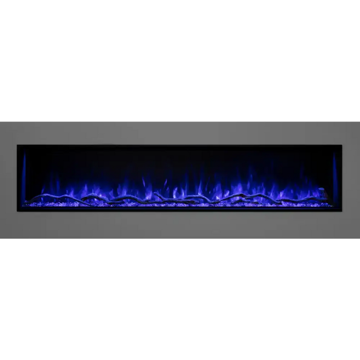 Modern Flames LPS-9614 96 Inch Landscape Pro Slim Built In Electric Fireplace Blue Flame