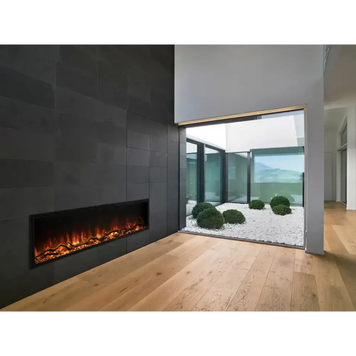 Modern Flames LPS-6814 68 Inch Landscape Pro Slim Built In Electric Fireplace Side View