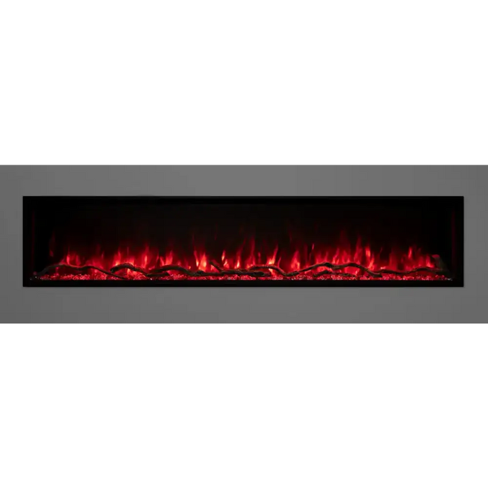 Modern Flames LPS-6814 68 Inch Landscape Pro Slim Built In Electric Fireplace Red 