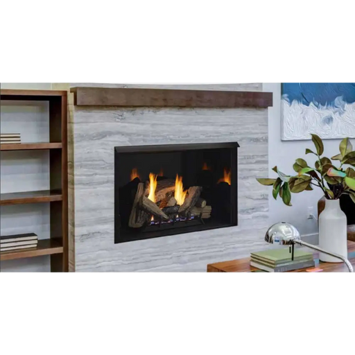 Monessen 42 Inch Attribute Universal Circulating Vent Free Firebox with Radiant Face and Multitonal Brown/Gray Reversible Interior Panels Side View