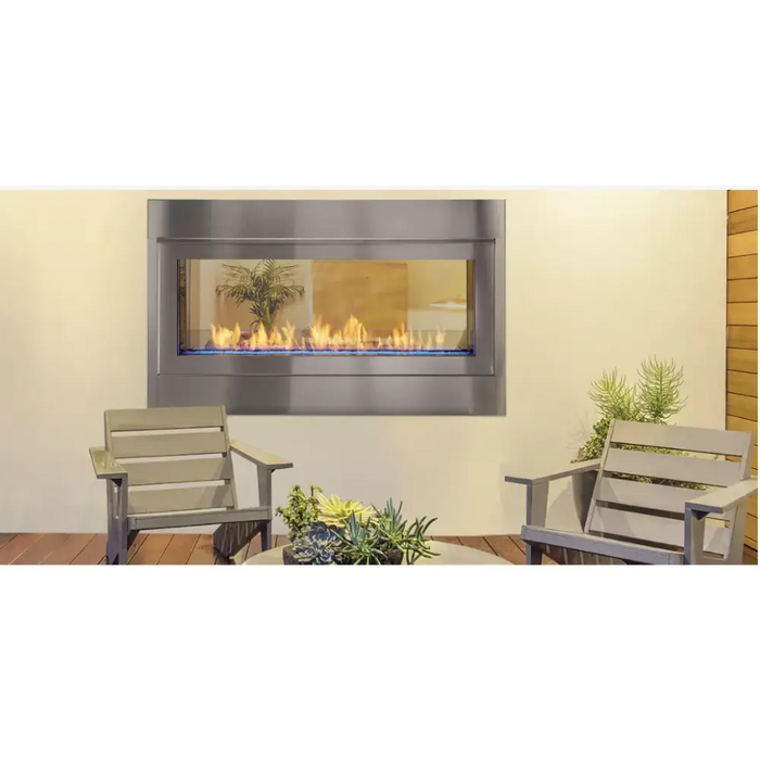 Monessen 48 Inch Artisan Vent Free See-Through Linear Gas Fireplace with IPI Plus Ignition Outside