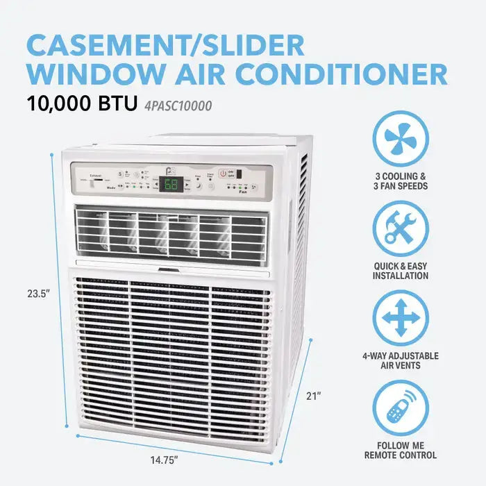 Perfect Aire 10000 BTU Casement Slider Window Air Conditioner