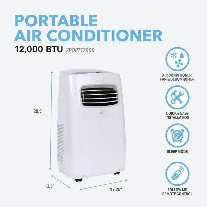 Perfect Aire 12,000 BTU/6,500 SACC Portable Air Conditioner