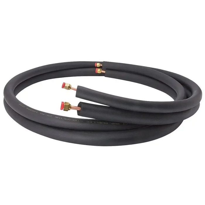 Refrigerant Line Set with 1/4 and 1/2 Line Ends - 15 feet -