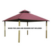 Riverstone Industries ACACIA AGK12-SD 12 sq. ft. Gazebo Roof Framing And Mounting Kit with Sundura Canopy Maroon