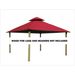 Riverstone Industries ACACIA AGK12-SD 12 sq. ft. Gazebo Roof Framing And Mounting Kit with Sundura Canopy Red