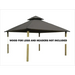 Riverstone Industries ACACIA AGK14-SD 14 sq. ft. Gazebo Roof Framing And Mounting Kit with Sundura Canopy Storm Gray