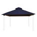 Riverstone Industries ACACIA AGK14-SD 14 sq. ft. Gazebo Roof Framing And Mounting Kit with Sundura Canopy Admiral Navy