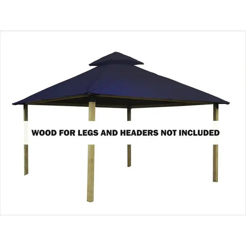 Riverstone Industries ACACIA AGK14-SD 14 sq. ft. Gazebo Roof Framing And Mounting Kit with Sundura Canopy