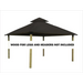 Riverstone Industries ACACIA AGOK12 12 sq. ft. Gazebo Roof Framing And Mounting Kit with Outdura Canopy Kona