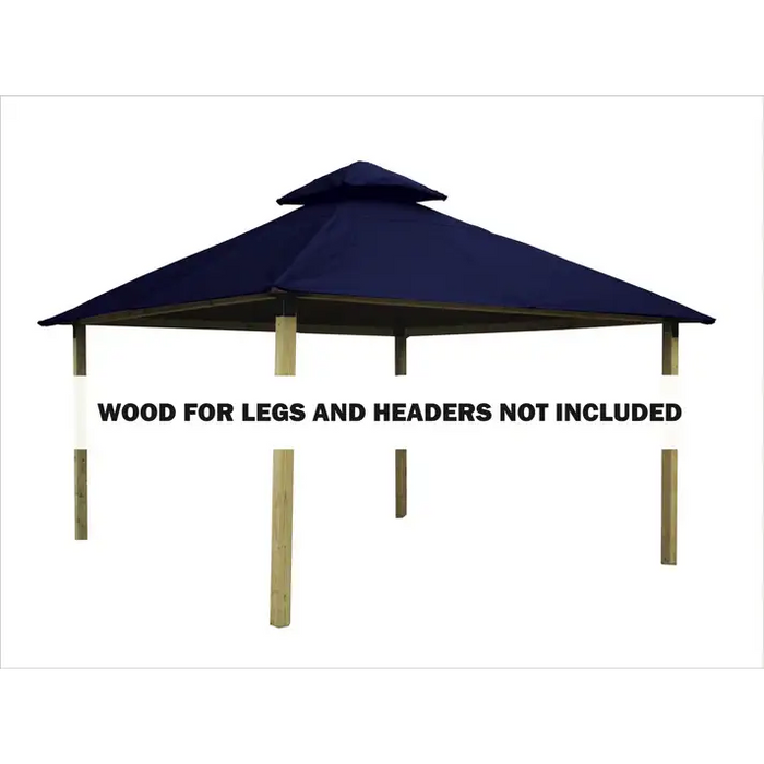 Riverstone Industries ACACIA AGOK12 12 sq. ft. Gazebo Roof Framing And Mounting Kit with Outdura Canopy Classic Royal