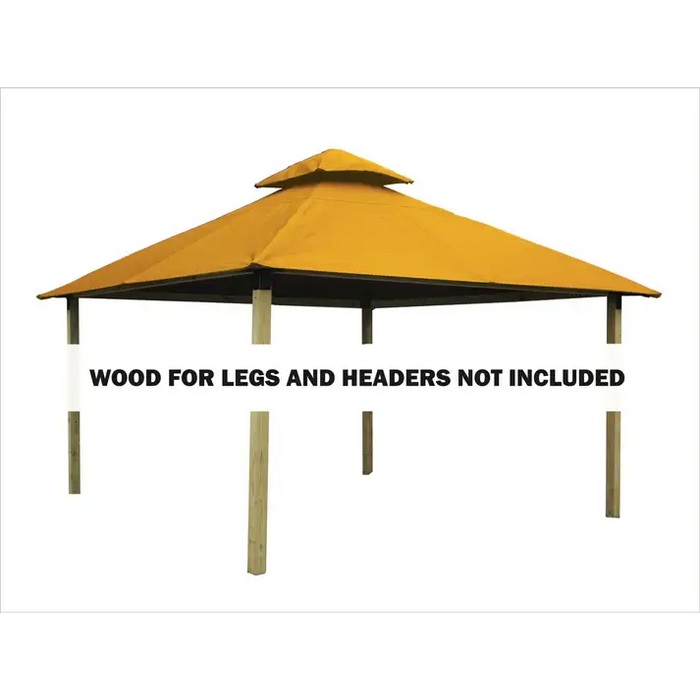 Riverstone Industries ACACIA AGOK12 12 sq. ft. Gazebo Roof Framing And Mounting Kit with Outdura Canopy Dandelion