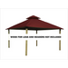 Riverstone Industries ACACIA AGOK12 12 sq. ft. Gazebo Roof Framing And Mounting Kit with Outdura Canopy Terracotta