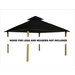 Riverstone Industries ACACIA AGOK12 12 sq. ft. Gazebo Roof Framing And Mounting Kit with Outdura Canopy Black