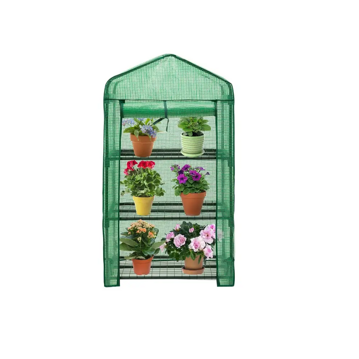 Riverstone Industries PE Rolling Portable Greenhouses with Opaque Cover 3 Tier