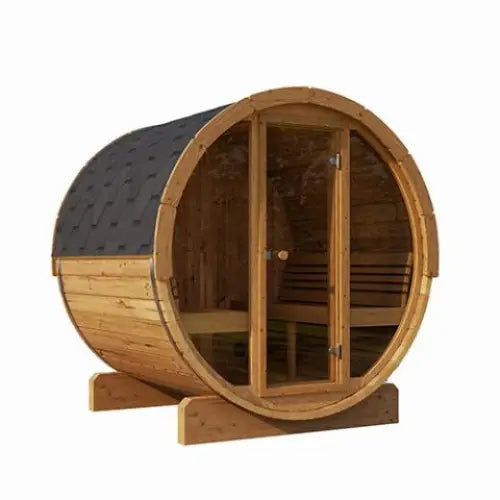 Sauna Life Model E8G Sauna Barrel Glass Front - Sauna Barrel