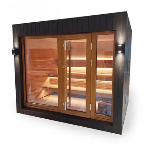Sauna Life Model G7 Pre-Assembled Outdoor Home Sauna - Left