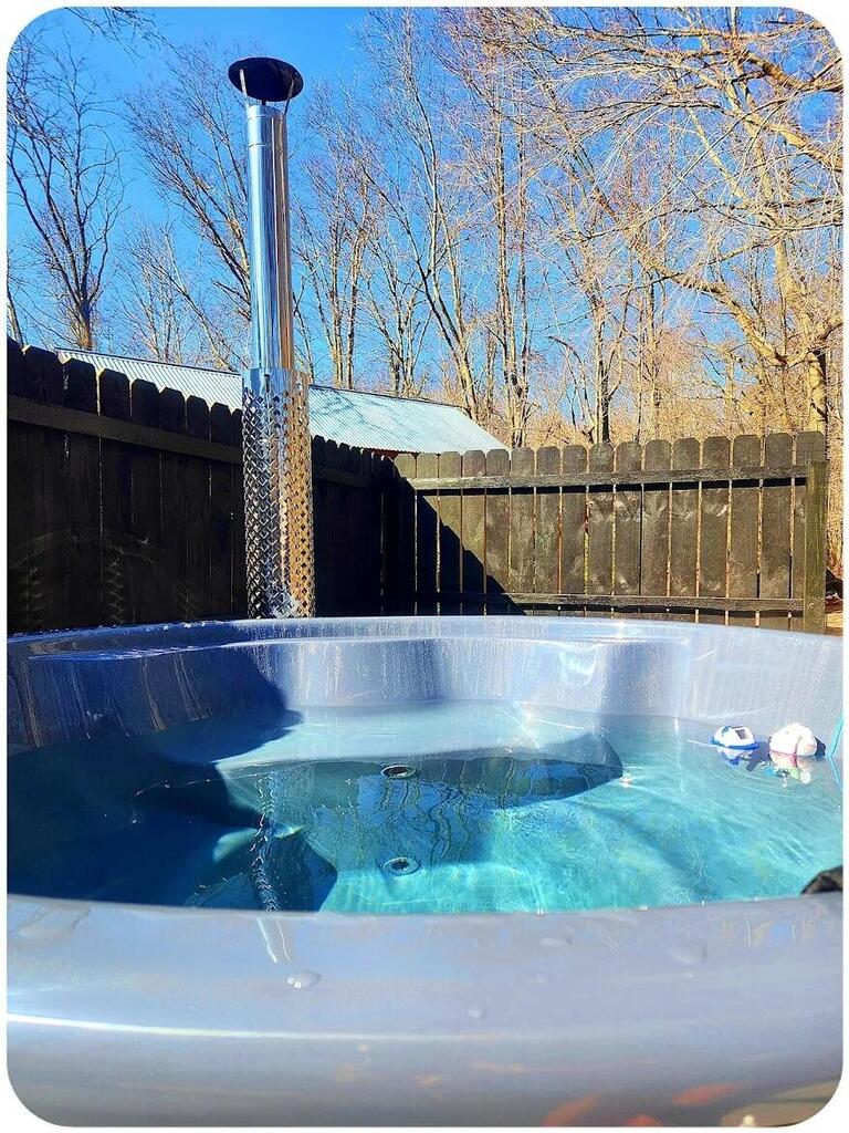 SaunaLife Model S4N Wood-Fired Hot Tub - Soak Series Home Wood-Burning Hot Tub, Thermo-Spruce, Outdoor Wood-Burning Hot Tub, Natural, Up to 6 Persons